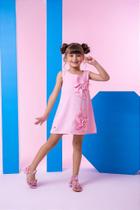 Vestido Blogueirinha Jojo Flor Rosa Bebê - Moda Verão Casual