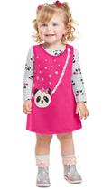 Vestido + Blusa Infantil Kyly 207913 Vestido + Blusa Infantil Kyly 207913