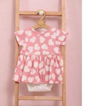 Vestido body bebê menina, modinha premium Cor:RosaTamanho:GG Vestido body bebê menina, modinha premium Cor:RosaTamanho:GG