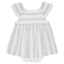 Vestido Body Manga Curta Bebê Menina Nini &amp Bambini Branco