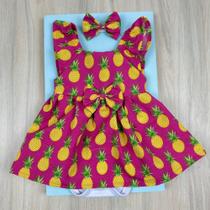 Vestido Body Verão bebê 100% algodão