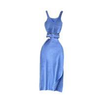 Vestido Bodycon Feminino Sexy Com Recortes Na Cintura E Fenda, Moda De Verão, Vestido De Festa