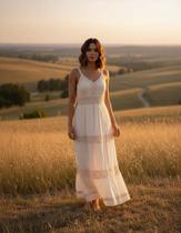 Vestido Boho Indiano 100% Algodão M-g-gg
