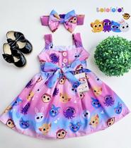 Vestido Bolofofos Lili + faixinha de cabelo
