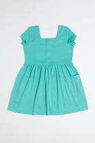 Vestido Bolso Verde Água de 2 a 3 anos