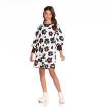 Vestido bomber manga bufante todo sublimado mylu