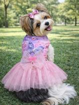 Vestido Borboleta 3D Saia Tule para cachorro e gato Tamanho:G Vestido Borboleta 3D Saia Tule para cachorro e gato Tamanho:G