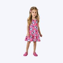 Vestido Borboletas Infantil Menina Kyly P1001460 Rosa
