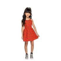 Vestido Borboletas Kely e Kety Vermelho 10