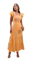 Vestido Bordado Vanessa Ottoboni 4711 - GG Laranja