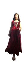 Vestido Bordo Medieval Verão mangas curtas