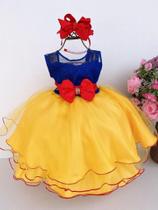 Vestido Branca de Neve com Capa para Crianças - Pimenta Kids