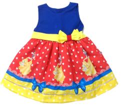 Vestido Branca de Neve Infantil Festa Temática