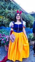 Vestido Branca de Neve Luxo Adulto