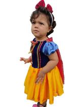 Vestido Branca de Neve luxo com capa