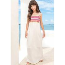 Vestido Branco Com Crochê
