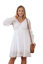 Vestido Branco Curto Renda L26 - Deeyaa Indiana