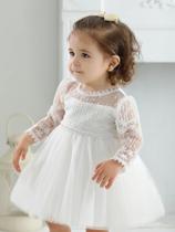 Vestido Branco De Princesa Para Meninas, Vestido De Batizado, Aniversário E Festa De Casamento
