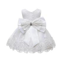 Vestido Branco Elegante Para Meninas, Vestido De Natal, Dama De Honra, Batizado, Baile De Formatura