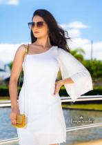 vestido branco em crepe Imperiale