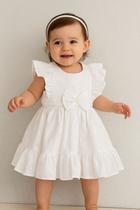 Vestido Branco Infantil Luxo Reveillon Bebê Papilloo