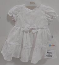Vestido Branco Luxo Batizado Bebê Menina Paraiso Verão 13956