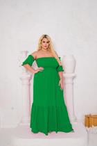 Vestido Branco Plus Size Ano Novo Longo Manga Princesa Elegante Jovial Ajustável