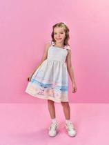 Vestido branco rosa cinti