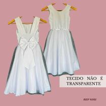Vestido Branco Vestido de Festa Infantil Aniversario Casamento Batizado Meninas REF4161 Vestido Branco Vestido de Festa Infantil Aniversario Casamento Batizado Meninas REF4161