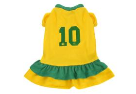 Vestido Brasil para Cachorro e Gato Pet