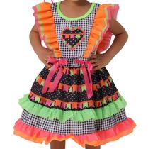 Vestido Brigida Junino Infantil 3151 Tamanho M