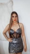 Vestido brilho com lantejoula