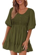 Vestido BTFBM Spring Empire Waist para mulheres 2025 e verão