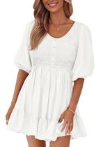 Vestido BTFBM Spring Empire Waist para mulheres 2025, verão, branco