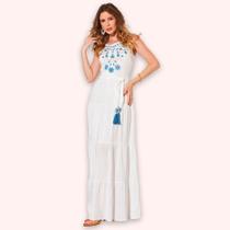 Vestido Busto Bordado - Moda Casual Chic