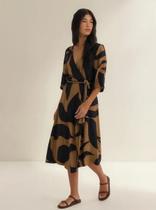 Vestido Cachecouer Est Maxi Folhagem - Cantão - P Vestido Cachecouer Est Maxi Folhagem - Cantão - P