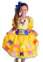 Vestido Caipira Amarelo Bandeira Infantil Muvilê