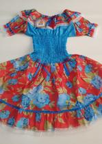 Vestido caipira com lastex Vestido caipira com lastex