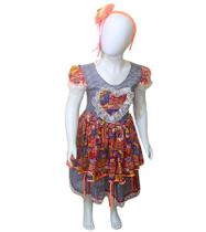 Vestido Caipira de Luxo Tam.5-6 anos