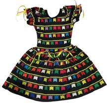 Vestido Caipira Feminino Bandeirinha Estilo para São João