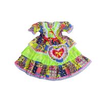 Vestido Caipira festa Junina com Bolsinha Infantil Papilloo