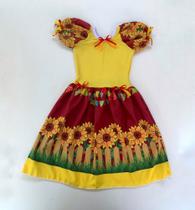 Vestido Caipira Festa Junina Infantil Dança Quadrilha