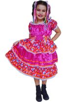 Vestido Caipira Festa Junina Infantil Menina Luxo Até14 Anos