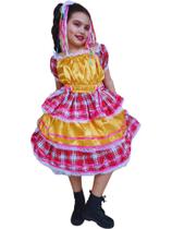 Vestido Caipira Festa Junina Infantil Menina Luxo Até14 Anos Vestido Caipira Festa Junina Infantil Menina Luxo Até14 Anos
