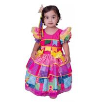 Vestido Caipira Festa Junina Vestido De Quadrilha BK26 - Brink Kids