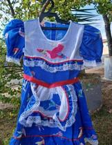 Vestido caipira infantil "arraiá do beija-flor"