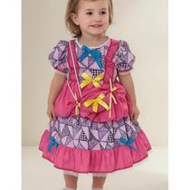 Vestido Caipira Junino com Bolsinha Infantil Papilloo