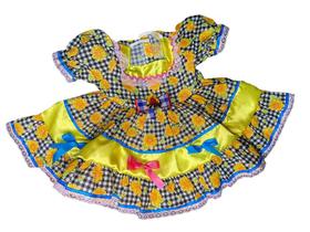 Vestido Caipira Junino com Bolsinha Infantil Papilloo