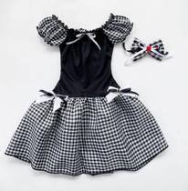 Vestido Caipira São João Xadrez Plus Size Com Laço Entrega Rápida Ana Fantasias