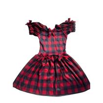 Vestido Caipira Xadrez MeninaVermelho Preto Estampado Ana Fantasias Vestido Caipira Xadrez MeninaVermelho Preto Estampado Ana Fantasias